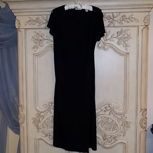 Valerie Steven's classic black wrap dress size M